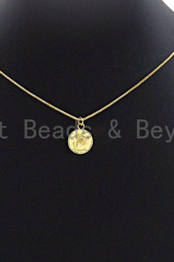 Zodiac Signs On Round Coin Shape Charms