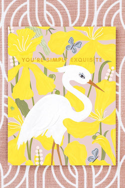You're Simply Exquisite Greeting Card (gold foil)