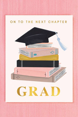 Next Chapter Grad Greeting Card (Gold Foil)