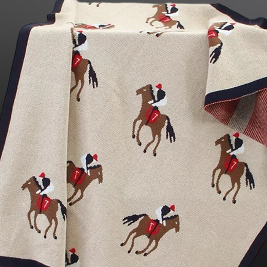 Derby Jockey Cotton Baby Blanket 