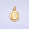Letter Initial Engraved Stamped Oval Charm