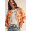 Vintage Pumpkin Blossom Knit Cardigan