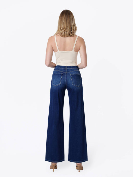 High Rise  Dark Wide Leg JeansI