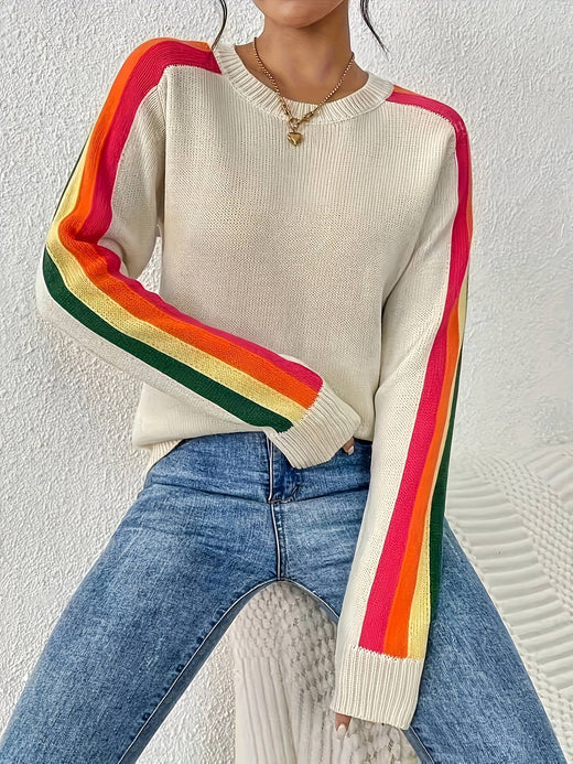 Rainbow Knit Sweater