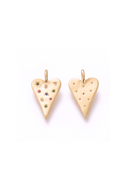 Heart Embellished  Charm in Gold