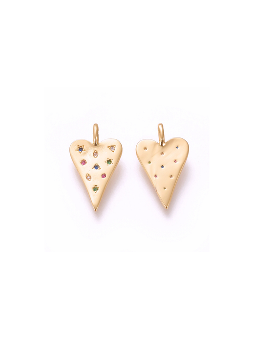Heart Embellished  Charm in Gold
