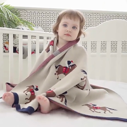 Derby Jockey Cotton Baby Blanket 