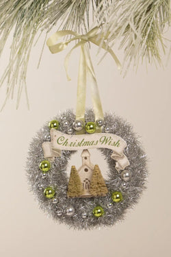 Bethany Lowe Pastel Wreath-Green