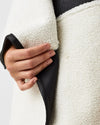 Spanx Fleece & Faux Leather Long Wrap Jacket