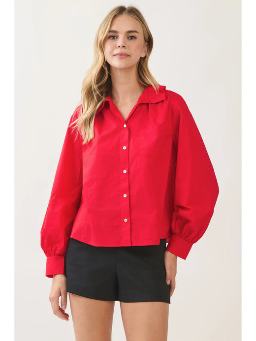 Holiday Ruffled Sleeve Shirt