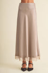 Scallop-Trim Lace Hem Slip Skirt