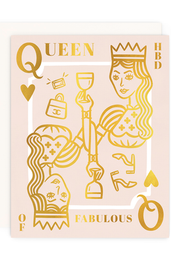 HBD Queen of Fab - Gold Foil