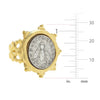 Gold and Silver Bee Coin Adjustable Ring