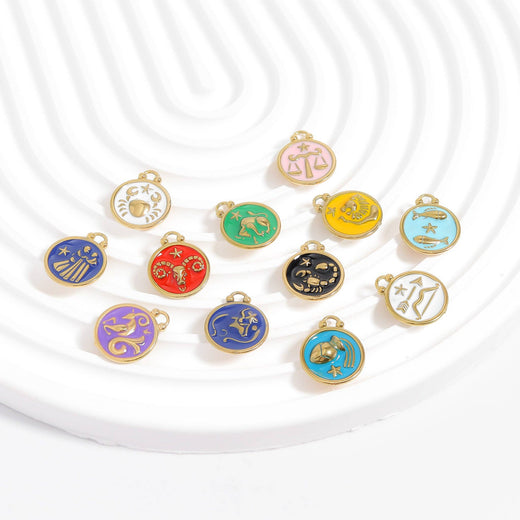 Zodiac Charm - 18K Gold PVD Epoxy