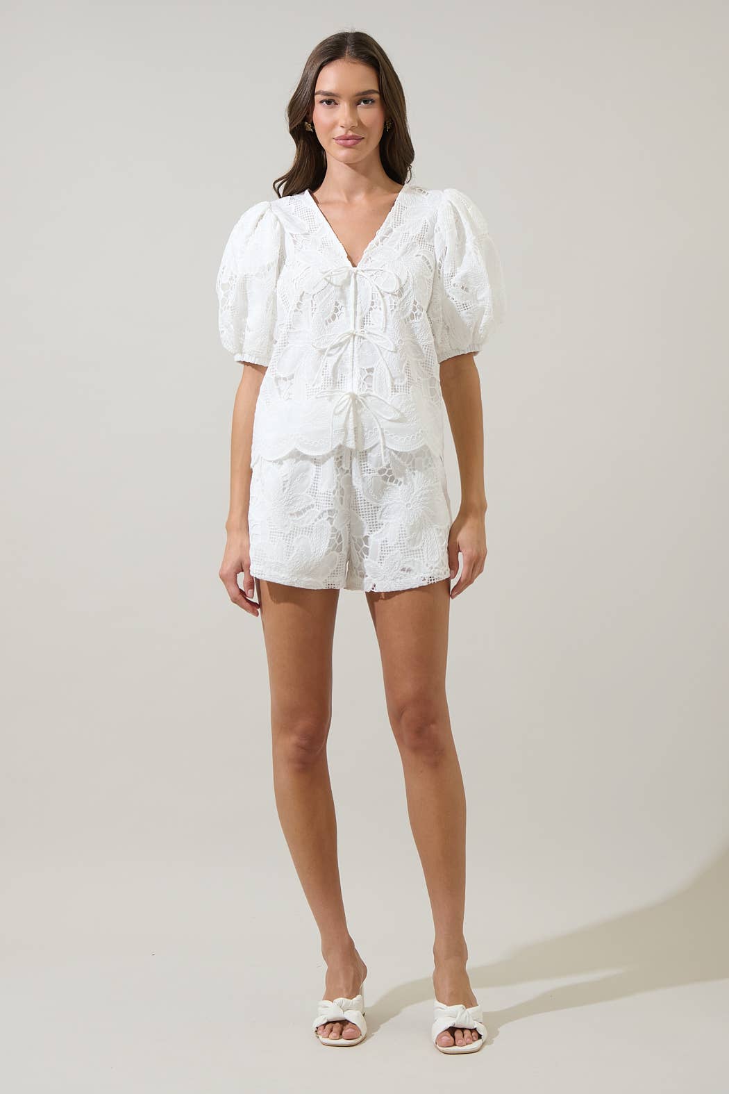 Friona Eyelet Puff Sleeve Shirt