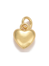 Puff Heart Charm in Gold