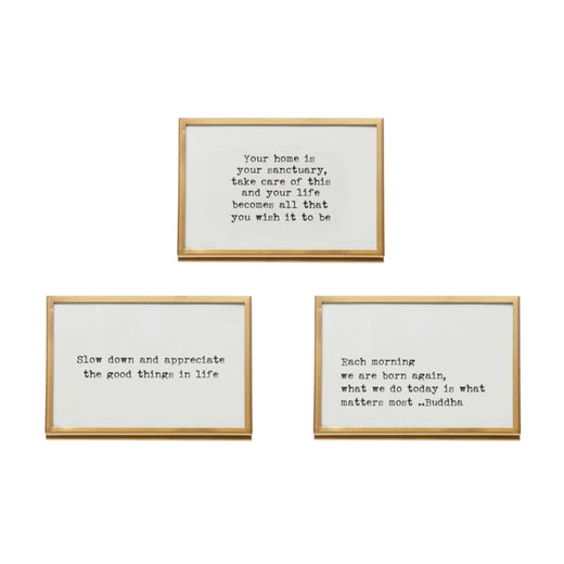 Gold Framed Easel Sayings