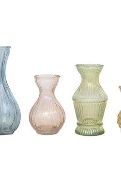 Debossed Glass Vases