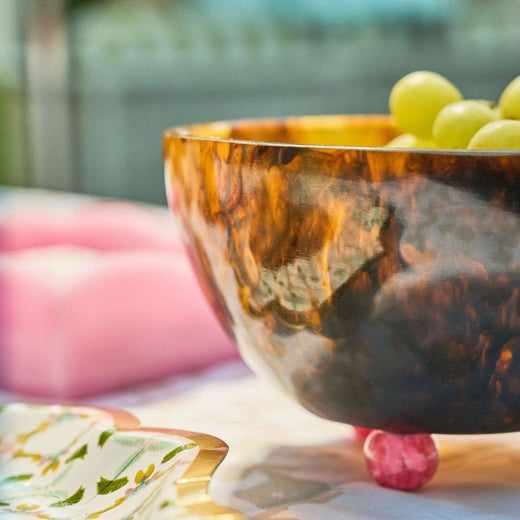 Resin Footed Serving Bowl by Laura Park