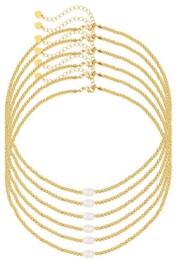 Beaded Necklace With Pearl Accent