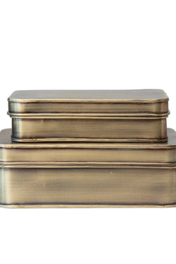 Antique Brass Metal Boxes