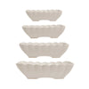 Stoneware Serving Dishes w/ Scalloped Edge