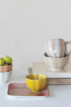 Stoneware Flower Shaped Bowl