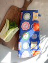 Cotton Tea Towel with Embroidered Detail