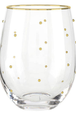 Gold Beaded Glassware