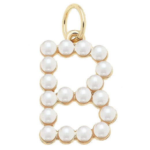 Pearl-Studded Letter Charm