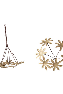 Metal Vintage Reproduction Toleware Flower Bunch Ornament