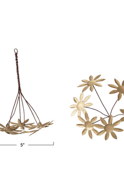 Metal Vintage Reproduction Toleware Flower Bunch Ornament