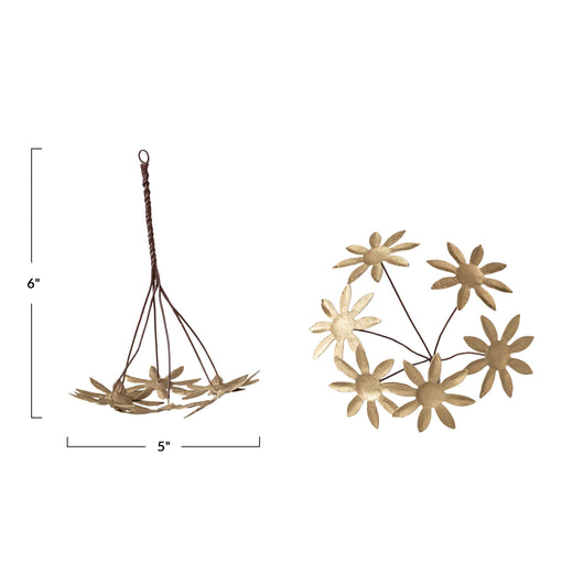 Metal Vintage Reproduction Toleware Flower Bunch Ornament