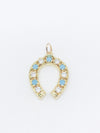 Charm Bar - Turquoise Stone Horseshoe