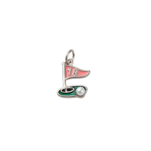 Silver 18th Hole Charm