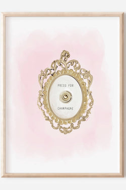 PRESS FOR CHAMPAGNE - Art Print