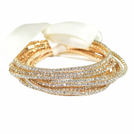 Crystal Rhinestone Stretch Bracelet Set
