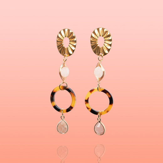 Catalina Jade + Sunstone Dangles