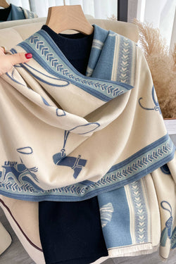 Blue / White Equus Reversible Wrap