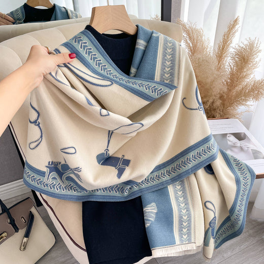 Blue / White Equus Reversible Wrap