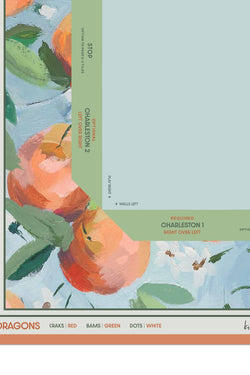 Mahjong Mat - Orange Blossom by Kim Hovell