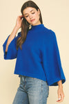 Wide Sleeve Mock Neck Sweater