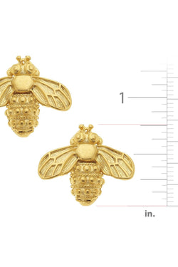 Gold Bee Stud Earrings