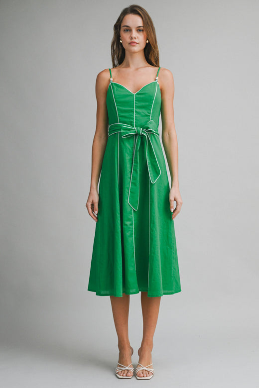 Linen Cotton Midi Dress