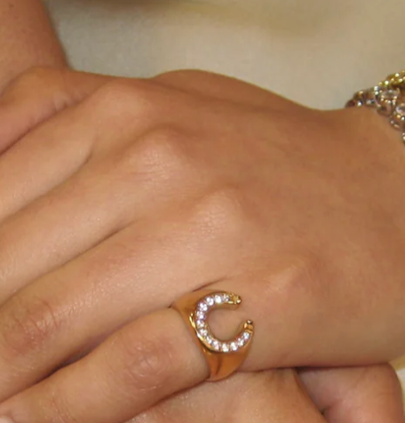 Lucky Horseshoe Signet RIng