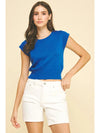 Cap Sleeve Knit Top