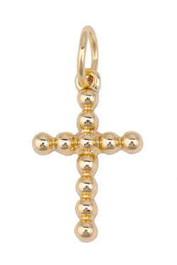 Beaded Cross Charm