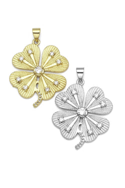 Pave Clover Shamrock Charm