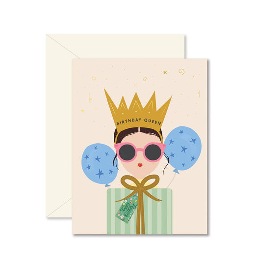 Birthday Queen Brunette  Card