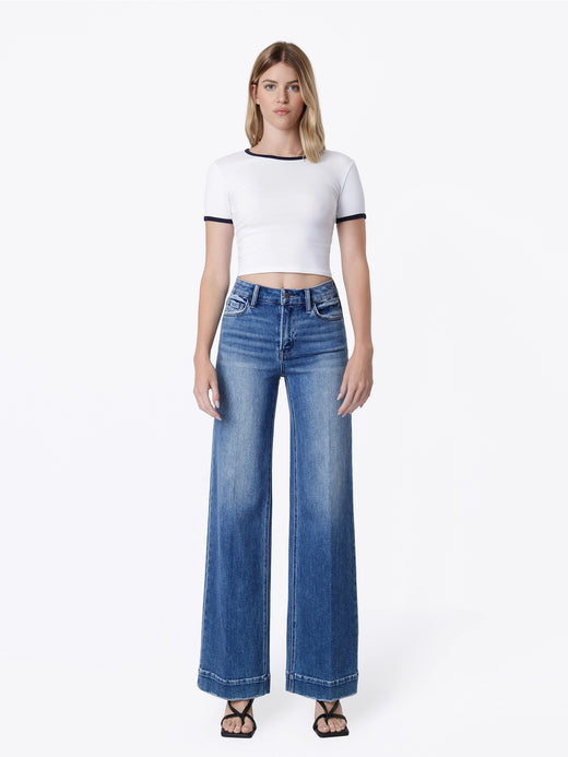 High Rise Crease Line Trouser